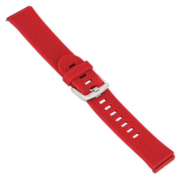 WITHit Silicone Band for Fitbit Blaze in Safiano Pattern - Red
