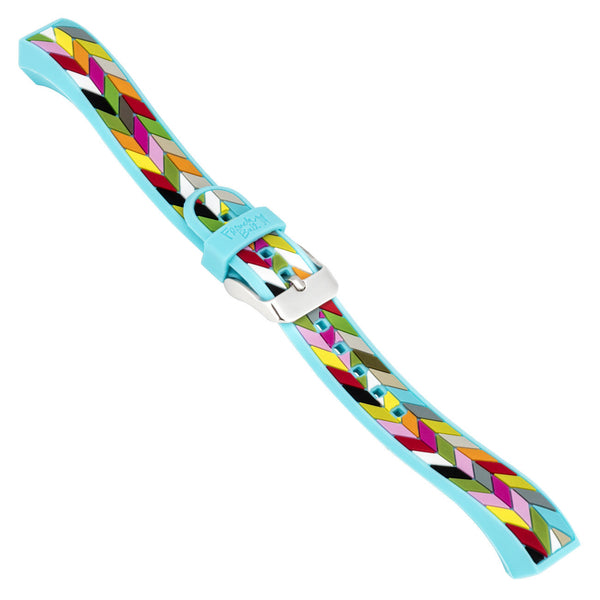 Designer Silicone Band for Fitbit Alta and Fitbit Alta HR by French Bull in Blue Ziggy