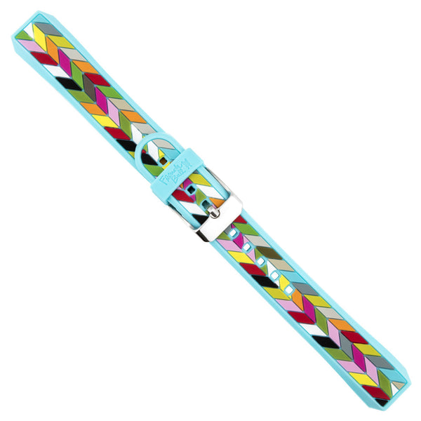 Designer Silicone Band for Fitbit Alta and Fitbit Alta HR by French Bull in Blue Ziggy