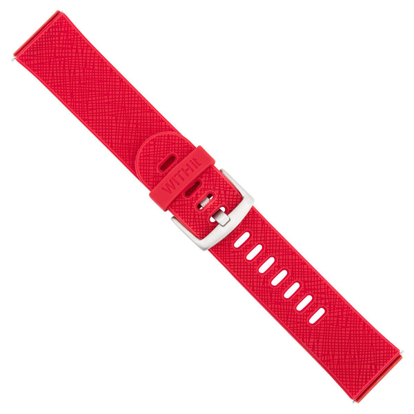 WITHit Silicone Band for Fitbit Blaze in Safiano Pattern - Red