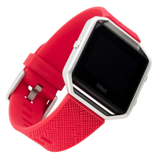 WITHit Silicone Band for Fitbit Blaze in Safiano Pattern - Red