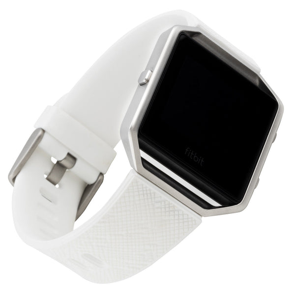 WITHit Silicone Band for Fitbit Blaze in Safiano Pattern - White