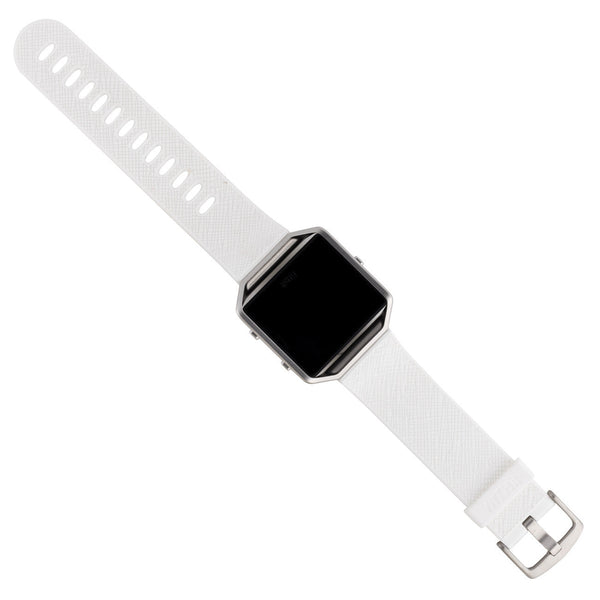 WITHit Silicone Band for Fitbit Blaze in Safiano Pattern - White