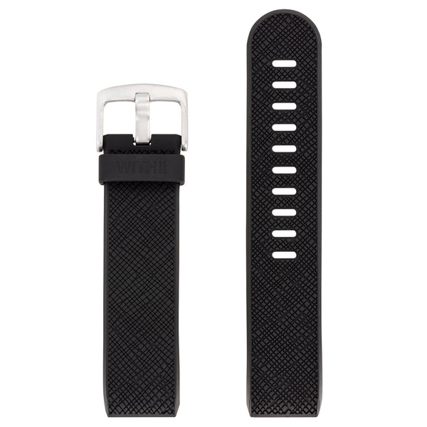 Silicone FitBit Charge Band, Black Saffiano