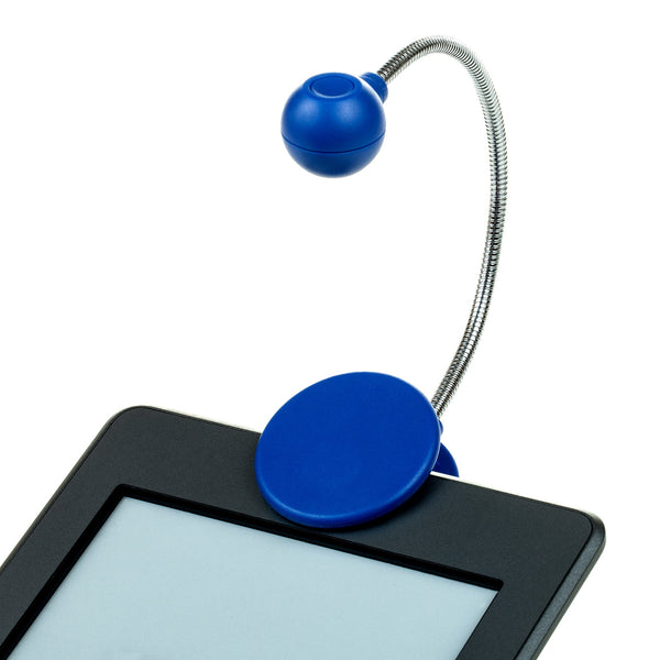 Disc Light, Blue, Chrome Neck Book Light by WITHit