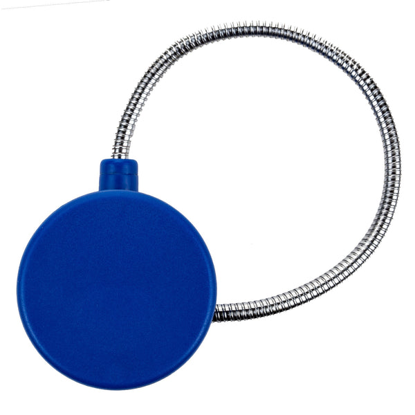 Disc Light, Blue, Chrome Neck Book Light by WITHit