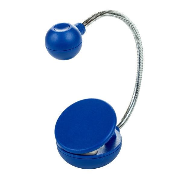 Disc Light, Blue, Chrome Neck Book Light by WITHit