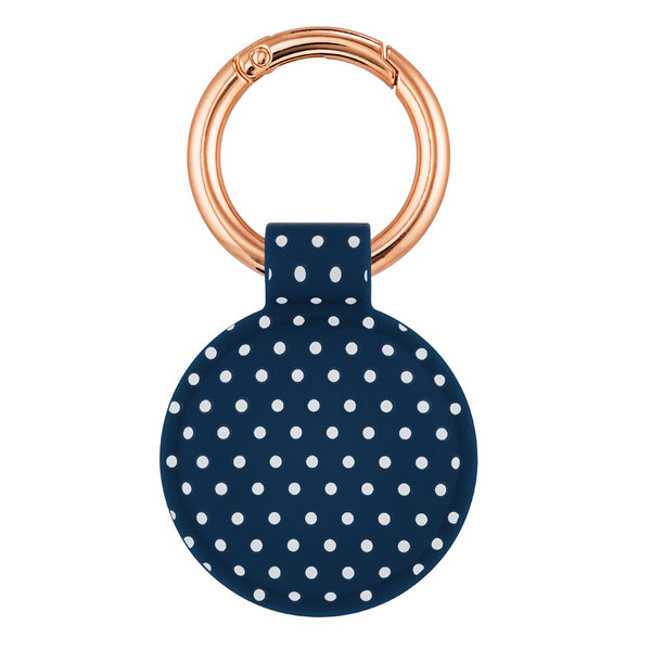 Dabney Lee Apple AirTag Silicone Clip-on Cover in Navy Dottie