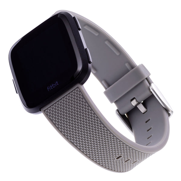Designer Silicone Bands for Fitbit Versa and Versa 2 by WITHit - 3 Pack in Navy, Blush Pink, and Light Gray