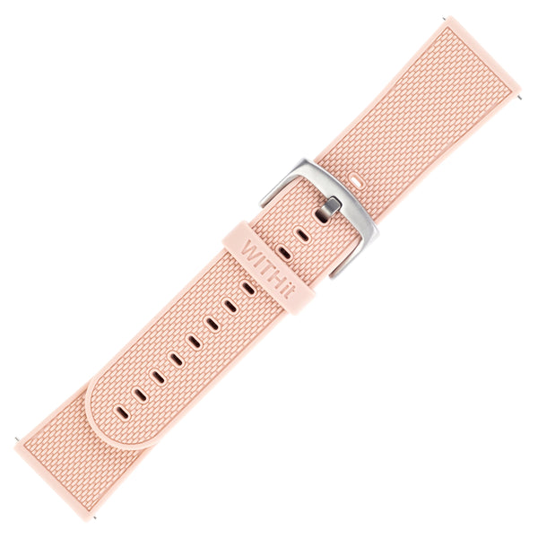 Designer Silicone Bands for Fitbit Versa and Versa 2 by WITHit - 3 Pack in Navy, Blush Pink, and Light Gray