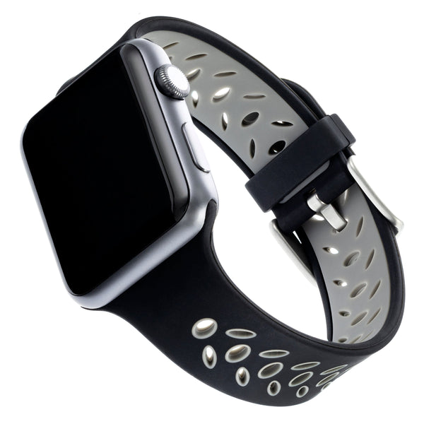WITHit Silicone Band for 42/44/45mm Apple Watch - Sport, Black/Gray