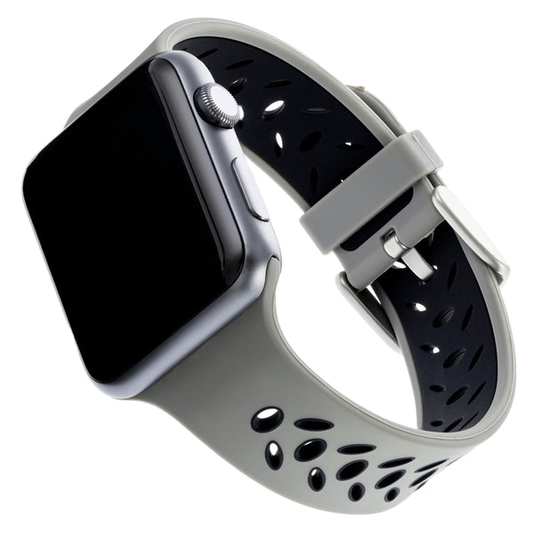 WITHit Silicone Band for 42/44/45mm Apple Watch - Sport, Gray/Black