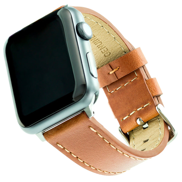 WITHit Leather Band for 38/40/41mm Apple Watch - Brown Leather