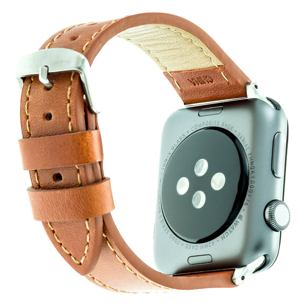 WITHit Leather Band for 38/40/41mm Apple Watch - Brown Leather