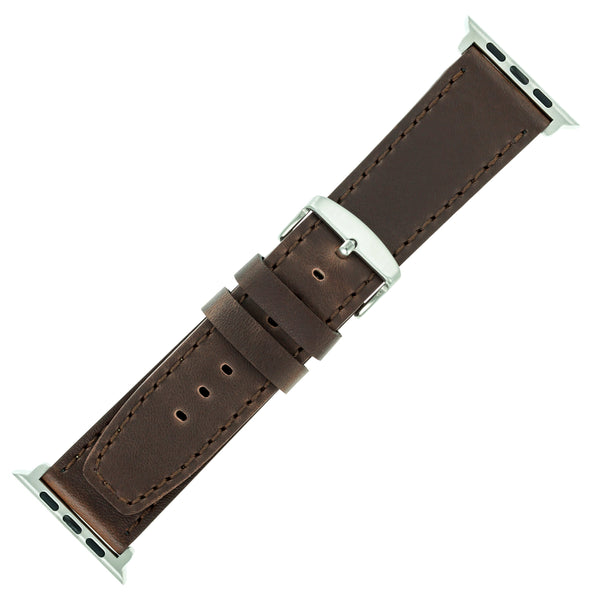 WITHit Leather Band for 42/44/45mm Apple Watch - Brown Leather