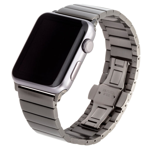 WITHit Stainless Steel Link Band for 42/44/45mm Apple Watch - Space Gray