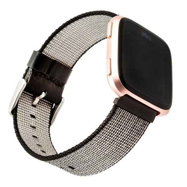 Nylon FitBit Versa Band, Black