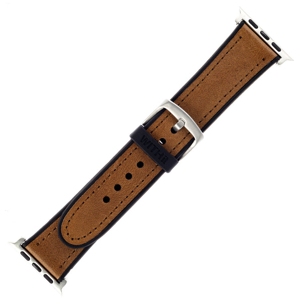 WITHit Leather Band for 42/44/45mm Apple Watch - Brown Hybrid Leather