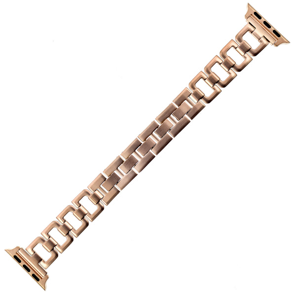 WITHit Stainless Steel Link Band for 38/40/41mm Apple Watch - Rose Gold