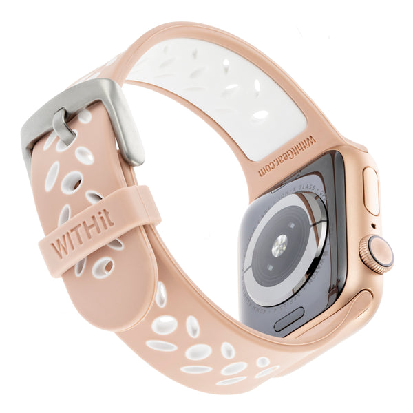WITHit Silicone Band for 38/40/41mm Apple Watch - Sport, Pink/White
