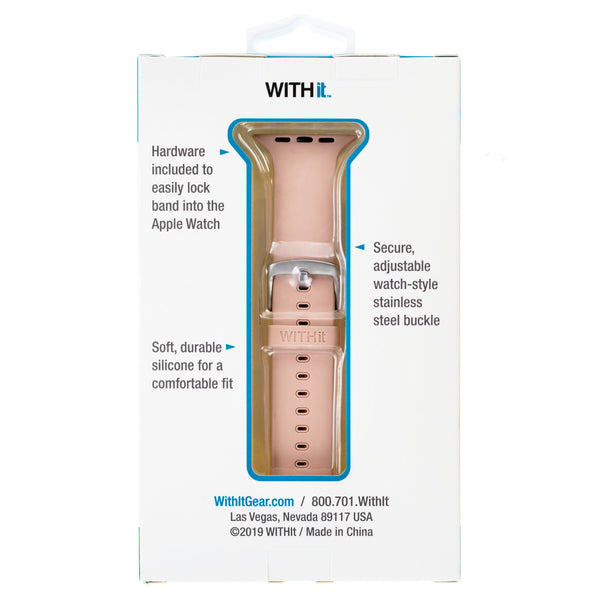 WITHit Silicone Band for 42/44/45mm Apple Watch - Blush