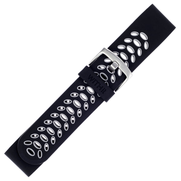 Designer Bands for 22mm Garmin fēnix 5, 5 Plus & 6 - 2 Pack in Black/Gray Sport & Black Mesh