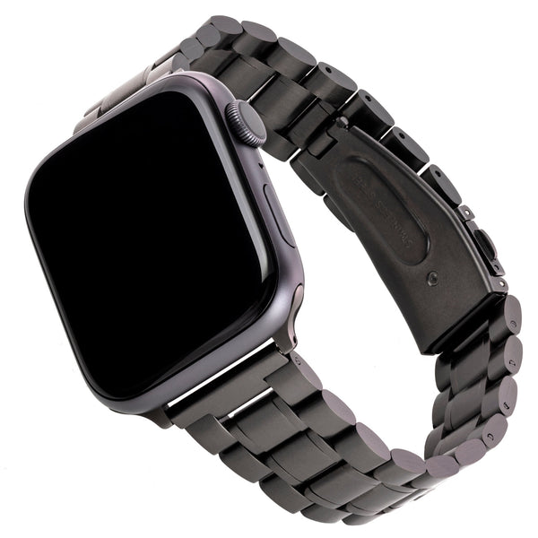 WITHit Stainless Steel Link Band for 42/44/45mm Apple Watch - Black