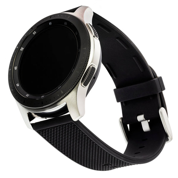 Sport Silicone Bands for Samsung Universal 22mm Smartwatch by WITHit - 2 Pack in Bluestone/Black and Black