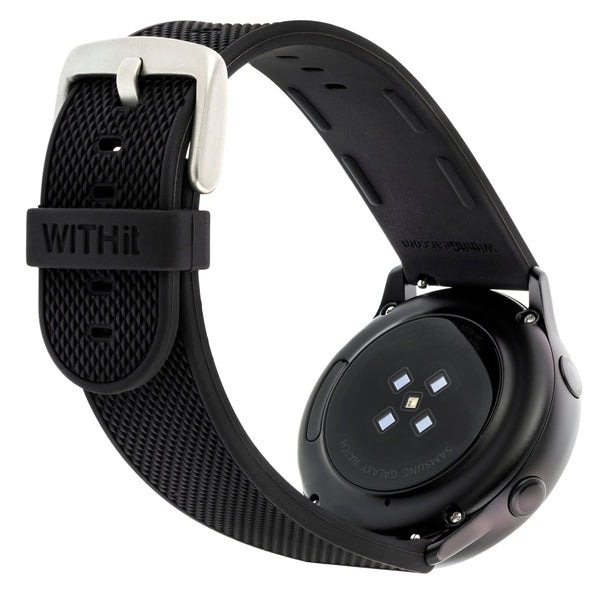 Silicone Samsung Smartwatch Band, Black Woven