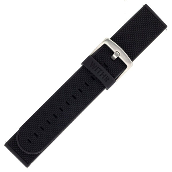 Silicone Samsung Smartwatch Band, Black Woven