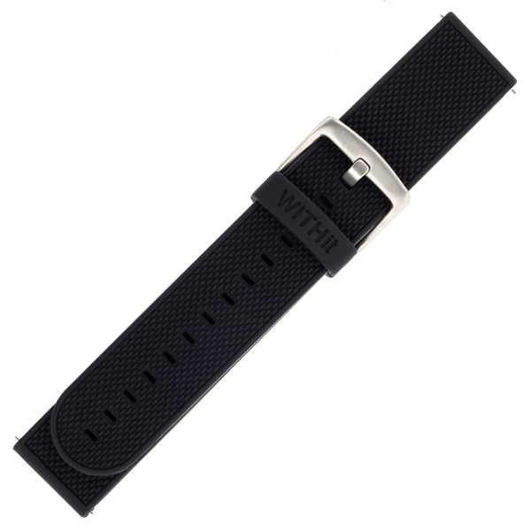 Sport Silicone Bands for Samsung Universal 20mm Smartwatch by WITHit - 2 Pack in Bluestone/Black and Black