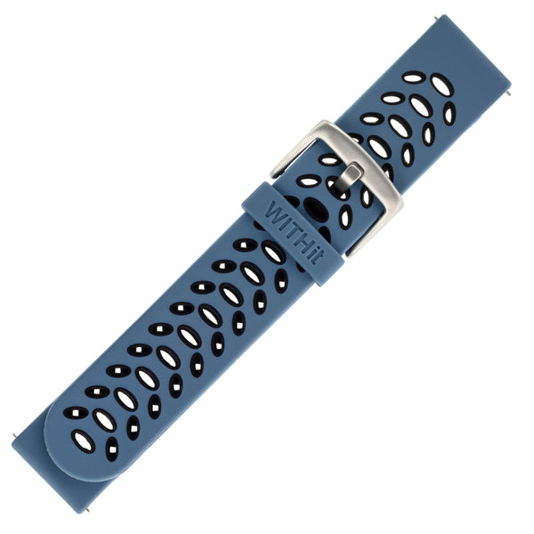 Silicone Samsung Smartwatch Band, Bluestone/Black