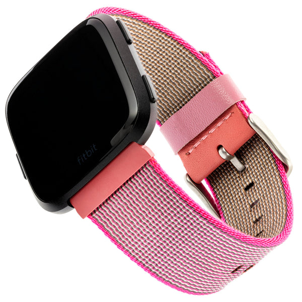 Nylon FitBit Versa Band, Pink