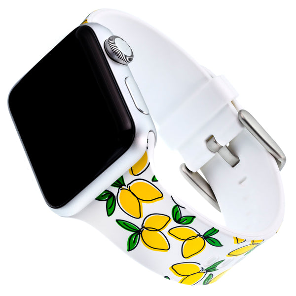 Designer Silicone Band for 38/40/41mm Apple Watch by Dabney Lee - Lemony