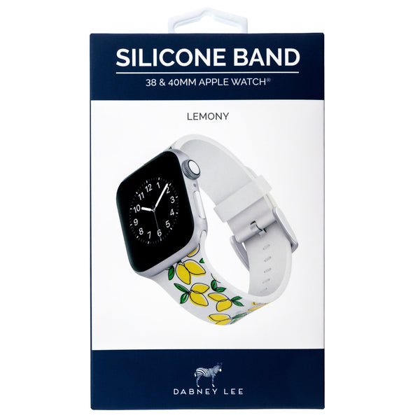 Designer Silicone Band for 38/40/41mm Apple Watch by Dabney Lee - Lemony
