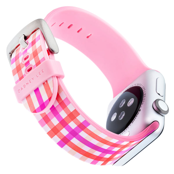 Designer Silicone Band for 38/40/41mm Apple Watch by Dabney Lee - Gingham