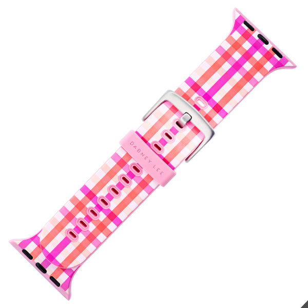 Designer Silicone Band for 38/40/41mm Apple Watch by Dabney Lee - Gingham