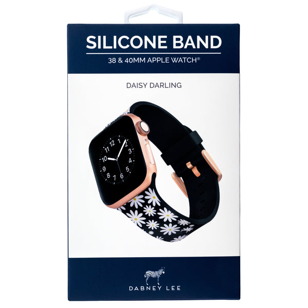 Designer Silicone Band for 38/40mm Apple Watch by Dabney Lee - Daisy Darling