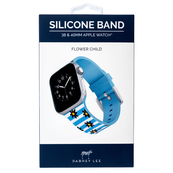 Designer Silicone Band for 38/40/41mm Apple Watch by Dabney Lee - Flower Child
