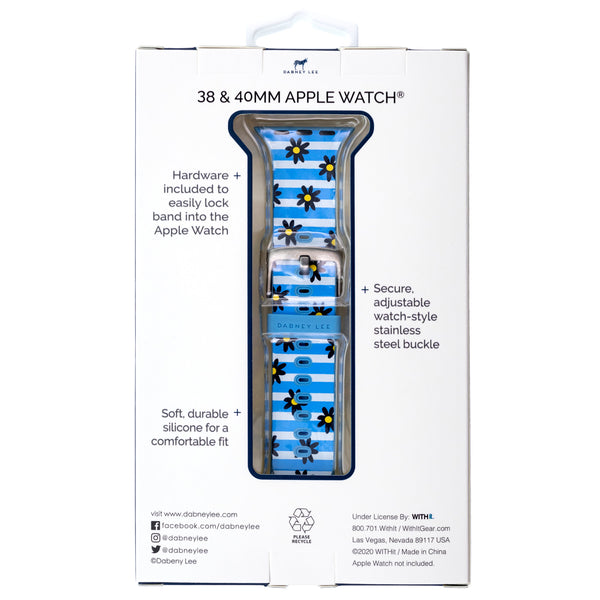 Designer Silicone Band for 38/40/41mm Apple Watch by Dabney Lee - Flower Child