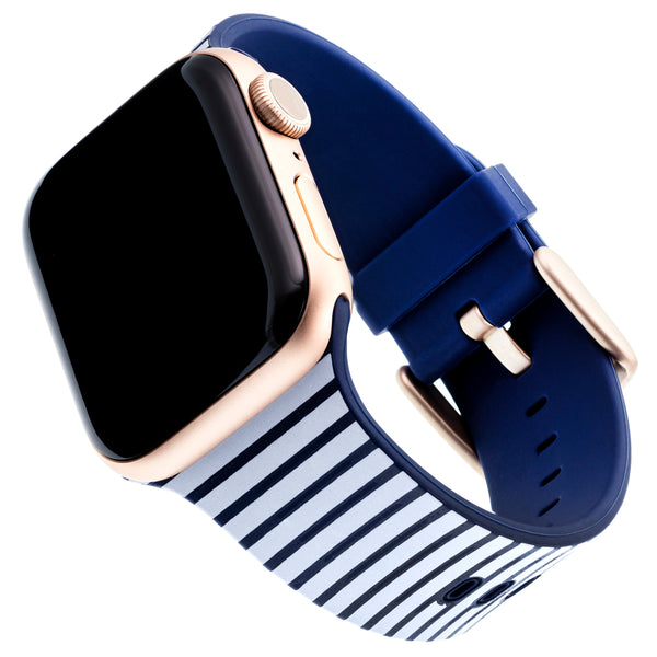 Designer Silicone Band for 38/40/41mm Apple Watch by Dabney Lee - Cabana