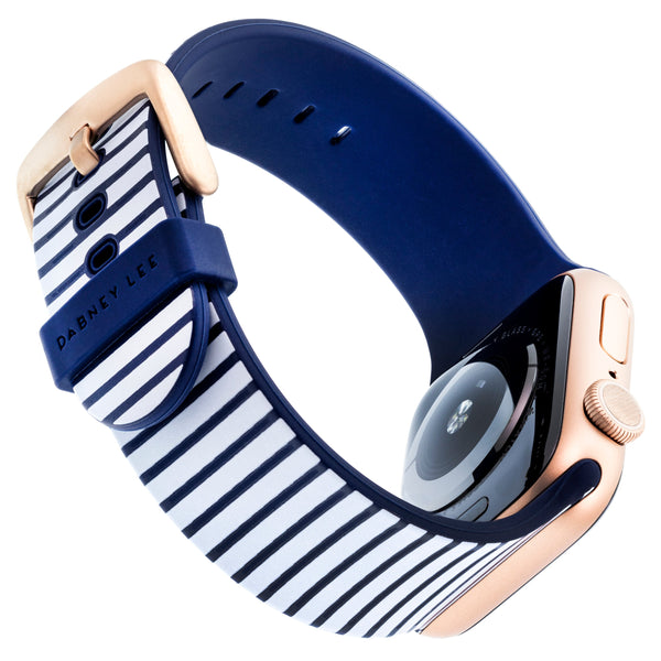 Designer Silicone Band for 38/40/41mm Apple Watch by Dabney Lee - Cabana