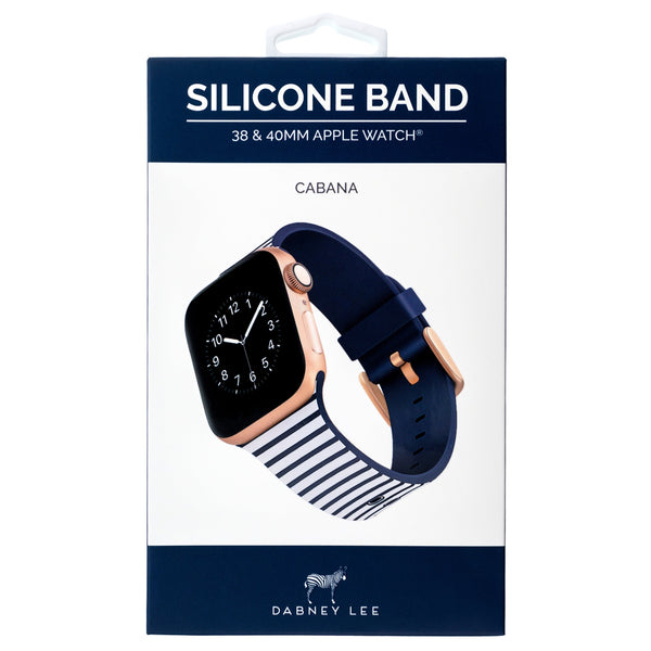 Designer Silicone Band for 38/40/41mm Apple Watch by Dabney Lee - Cabana
