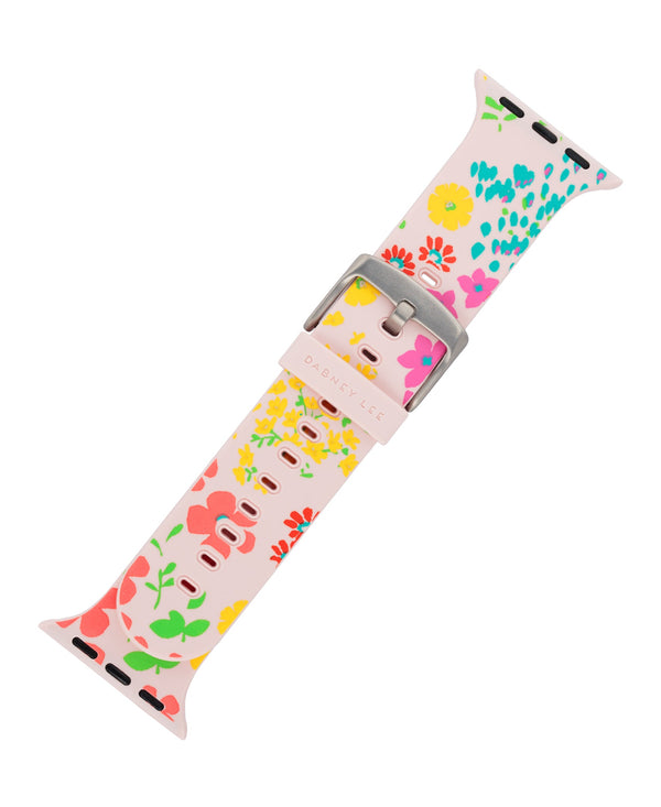 Designer Silicone Band for 38/40/41mm Apple Watch by Dabney Lee - Flower Child 2