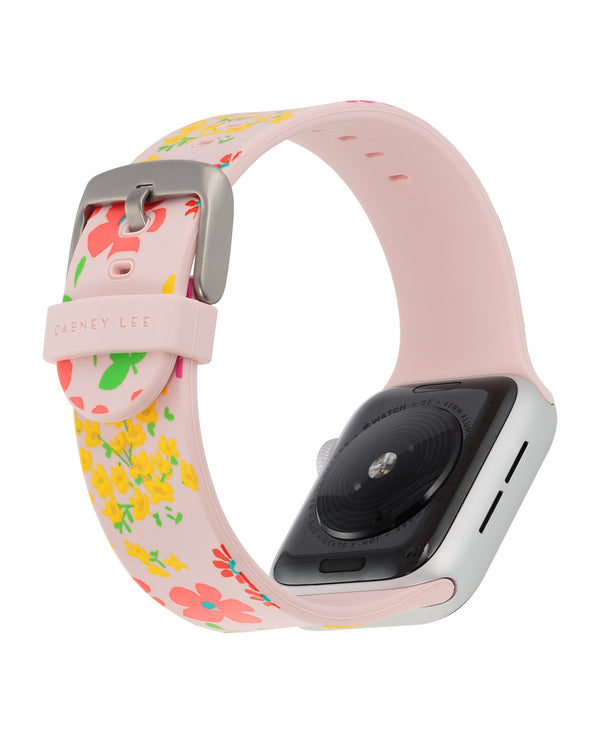 Designer Silicone Band for 38/40/41mm Apple Watch by Dabney Lee - Flower Child 2