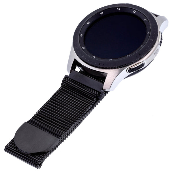 Designer Bands for Samsung Universal 22mm Smartwatch by WITHit - 2 Pack in Black Mesh and Gray/Black Silicone Sport