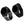 Designer Bands for Samsung Universal 22mm Smartwatch by WITHit - 2 Pack in Black Mesh and Gray/Black Silicone Sport