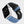 WITHit Silicone Band for 42/44/45mm Apple Watch - Bluestone/Black Saffiano