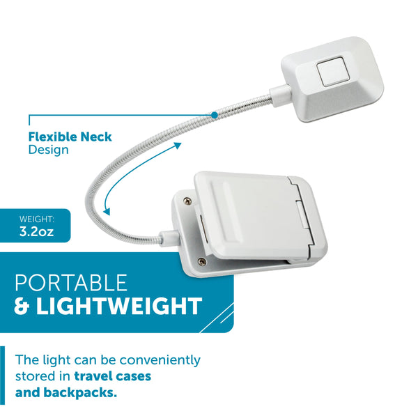 Quad 4 LED Reading Light by WITHit - Silver