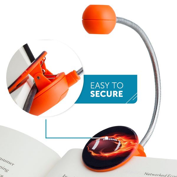 Disc Reading Light, Sports, Football Orange and Black by WITHit